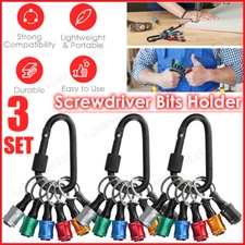 21 x 1/4"Hex Shank Quick Release Keychain Screwdriver Drill Bit Holder Bit Set