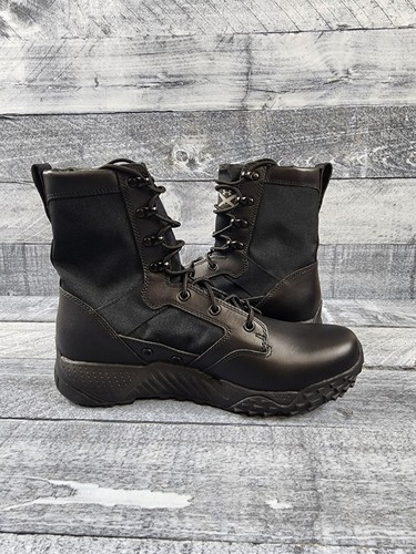 Under Armour Jungle Rat Boots Mens Combat Boots Black Leather Size 13 - Picture 3 of 5