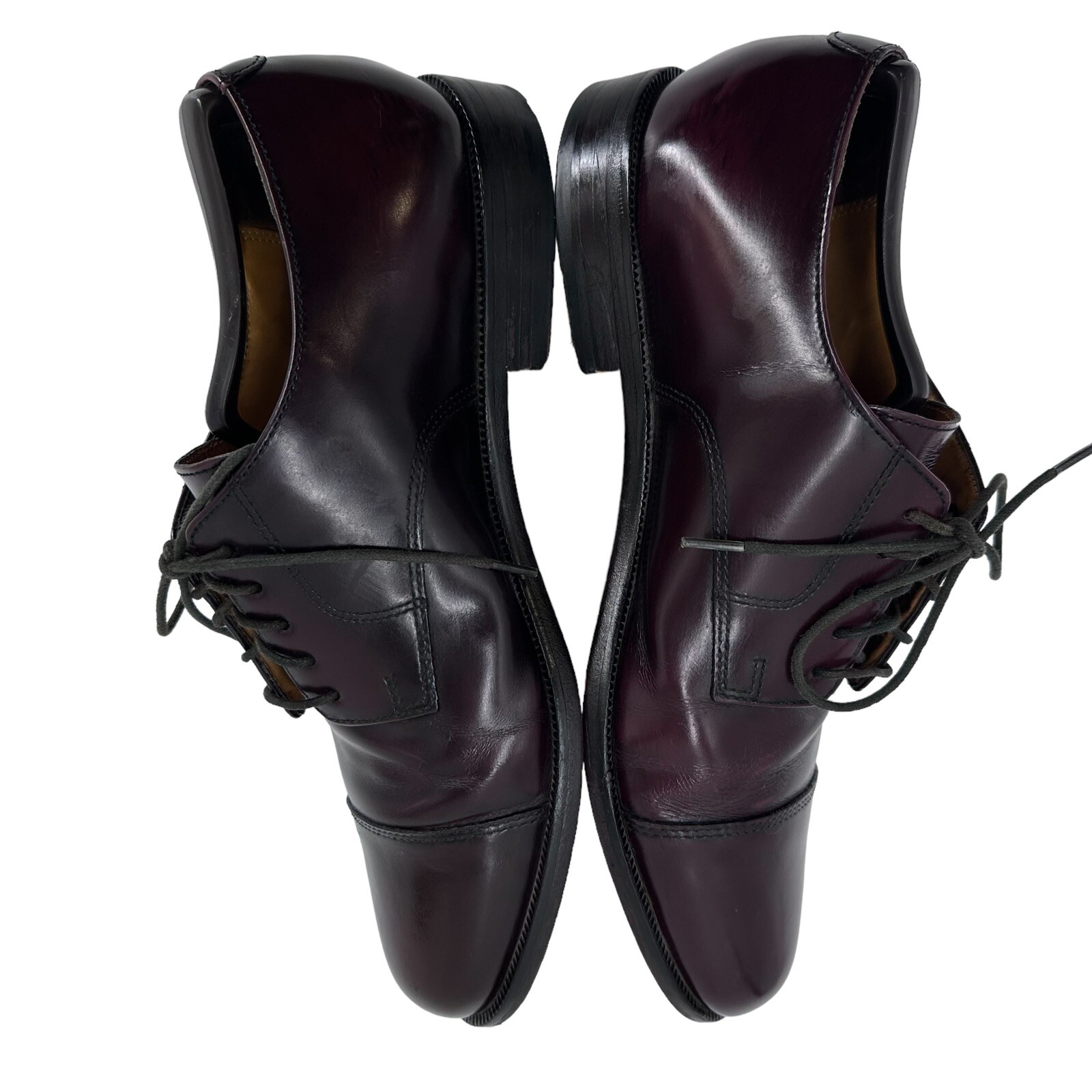 SAOLA Scarpe Oxford Cole Haan Caldwell borgogna in pelle punta con cappuccio taglia 8 D