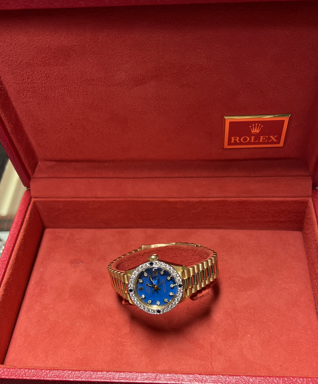 rolex datejust solid gold diamond factory