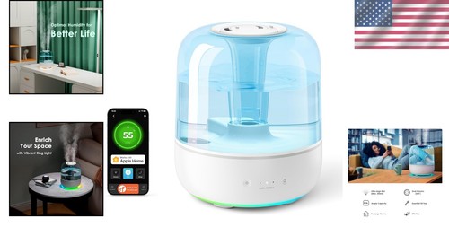 Ultra-Quiet Cool Mist Humidifier for Bedrooms & Living Rooms - Humelle 5.5L - Picture 2 of 9
