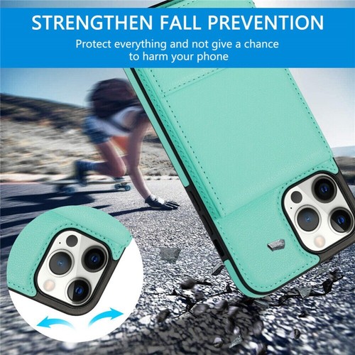 For iPhone 16 15 15 14 Pro Max Plus RFID Leather Wallet Card Case Flip Cover - Picture 71 of 79