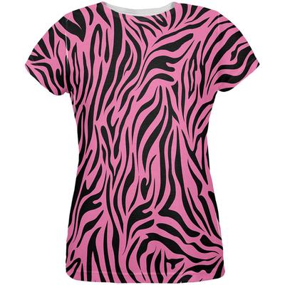 Zebra Print Pink All Over Womens T-Shirt | eBay