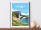 Moelfre Anglesey Print - North Wales Travel Poster - Coastal Wall Art