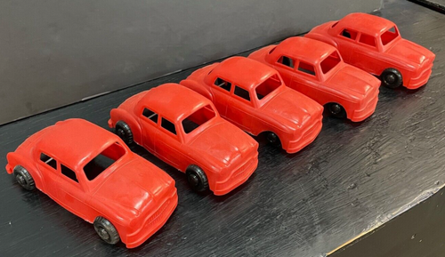 Vintage Plastic Cars, Set of 5. 9 Inches Long Made by LIDO TOYS 1960's - Picture 1 of 3