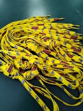 SMURF YELLOW 1980's VINTAGE SHOE LACES 40" NEW OLD STOCK 1 PAIR