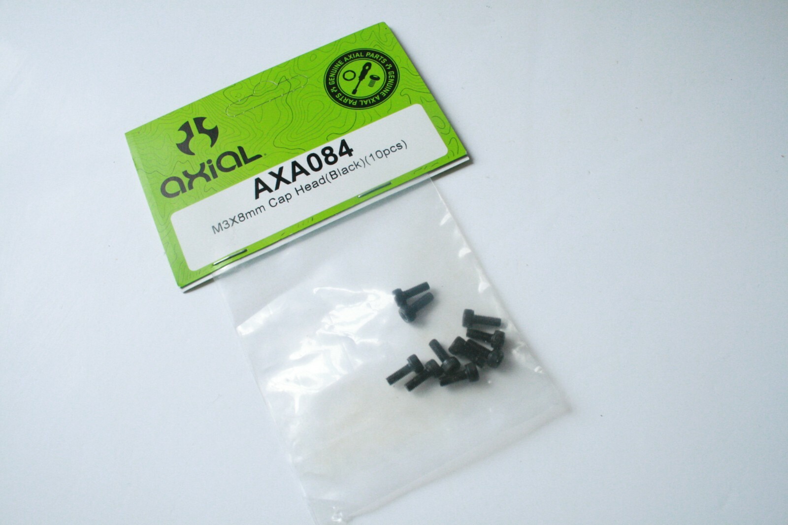 Axial M3 x 8mm Hex Socket Cap Head (Black) Screws (10pcs) - AXA084