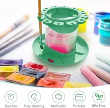 Paint Brush Cleaner Rinse Cup Brushes Holder for Acrylic Watercolor Fine Art US