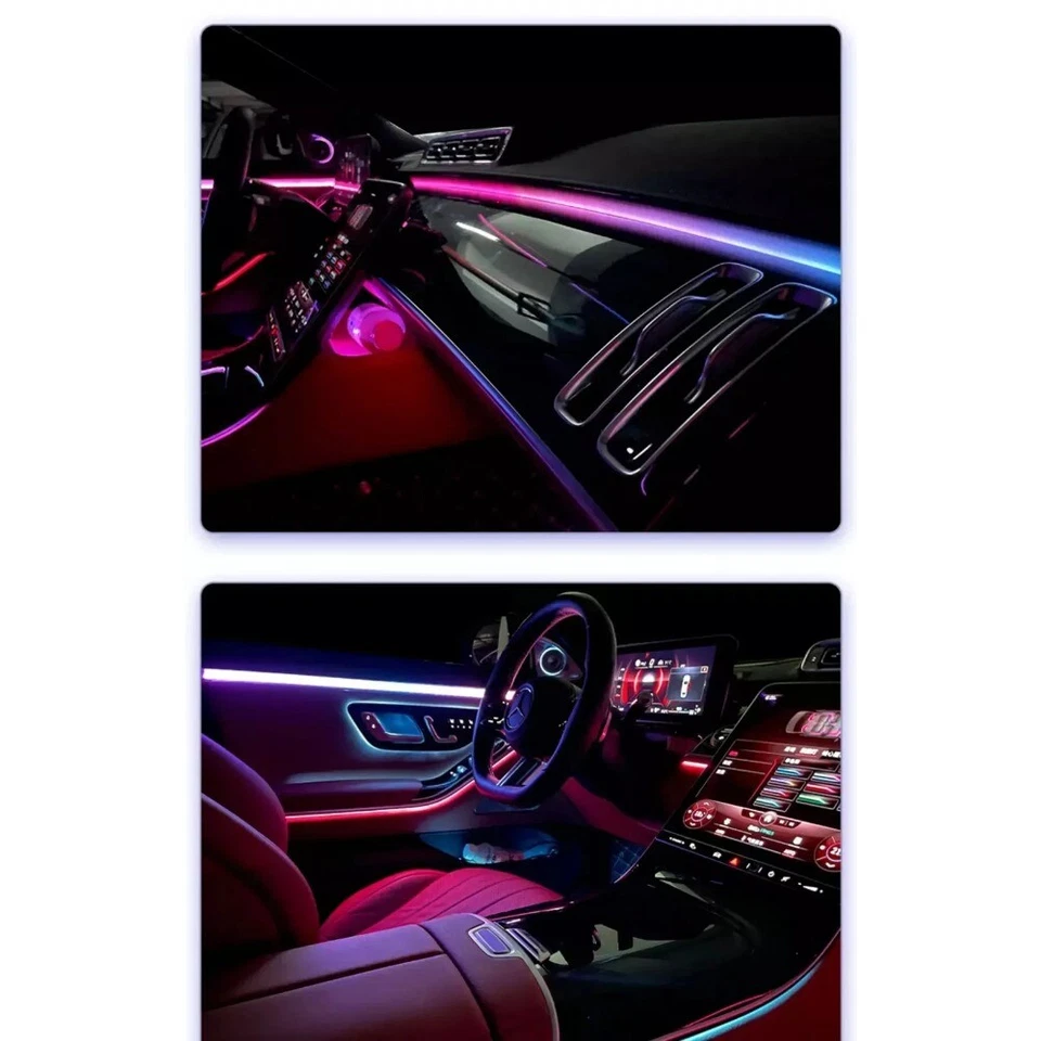 Kit de luces ambientales activas LED de 64 colores para Mercedes Benz Clase S W223 S500 S580 Foto 3 de 4