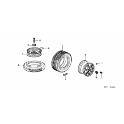 HONDA OEM 44732-S6M-Z00ZA(x4) DC5 TYPE-R RSX CIVIC WHEEL CENTER