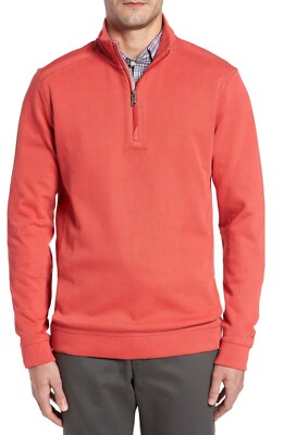 NWT Cutter & Buck Men's Big & Tall Bayview Half Zip Pullover  Color: Sedona
