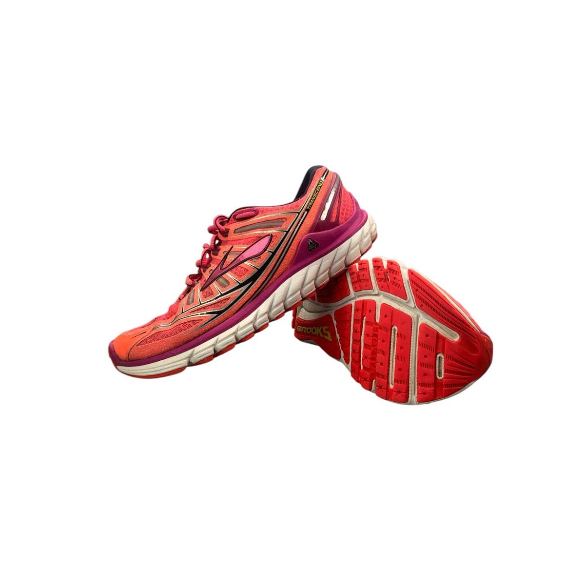 Footwear Brooks Transcend Red Brooks Transcend Red Hotsell
