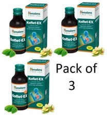 Himalaya Koflet‑EX SF Linctus 100 ml x3 | Cough Mucolytic Tonic | Fast Shipping