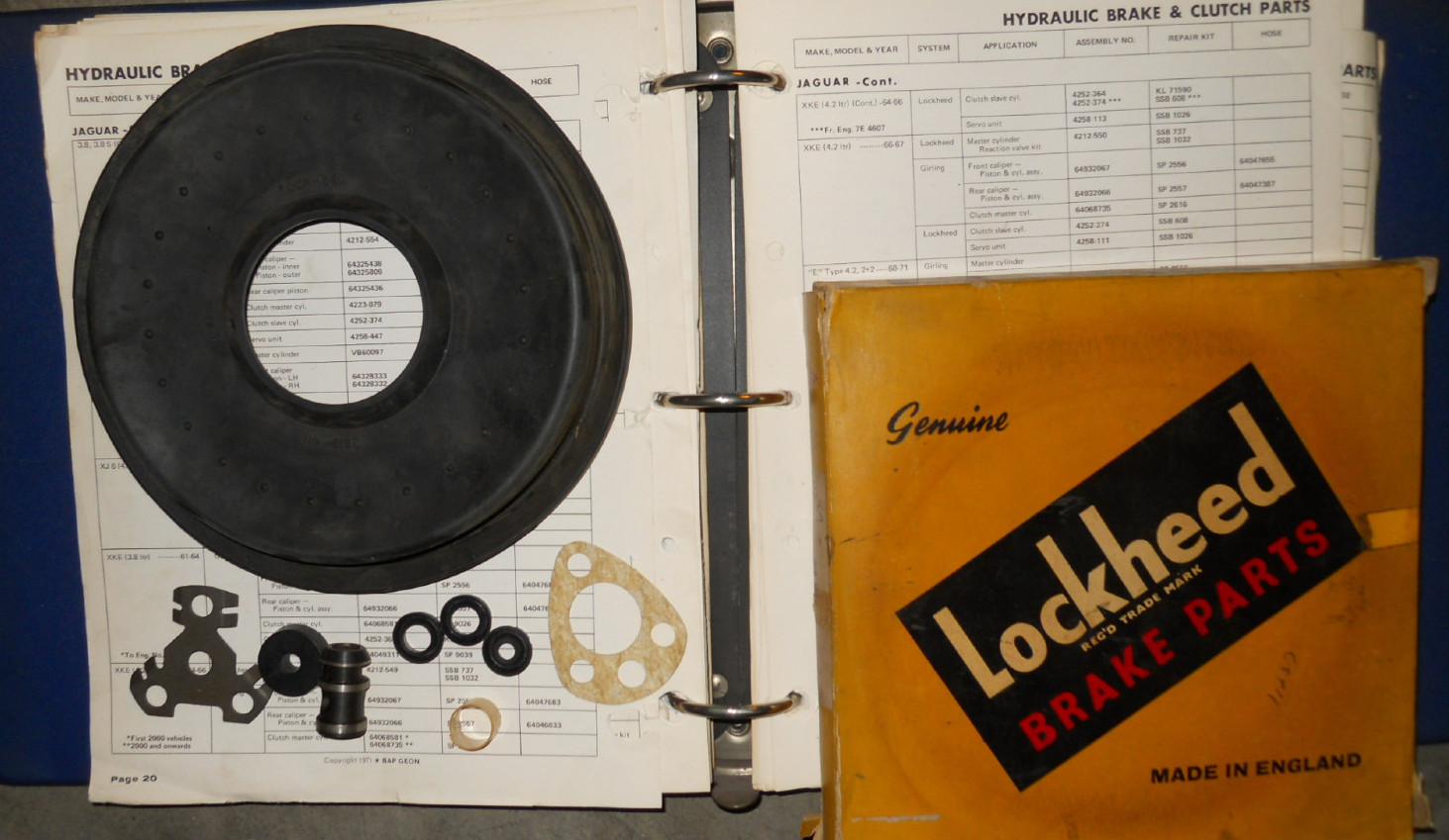 NOS Lockheed Servo Kit SSB1026 to Servo 4258-111. 1966-1967 Jaguar XKE ...