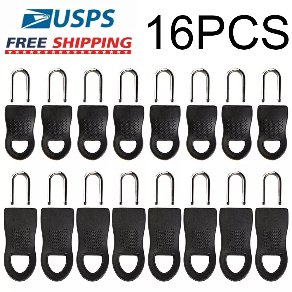 16PCS Zipper Fixer Repair Pull Tap Replacement For Luggage Boots Bags Pants