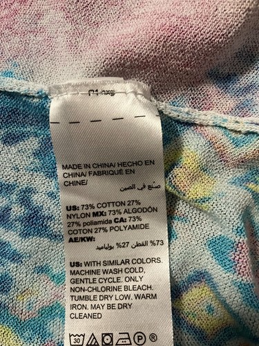 Chico's Tunic Cardigan Womens Small Blue Print 3/4 Sleeve Fairycore Festivalcore - Picture 5 of 17