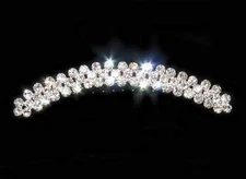 BRIDAL CLEAR RHINESTONE TIARA HAIR COMB WEDDING PROM PARTY HAIR JEWELRY H303