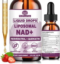 NAD+ Liquid Supplement with Resveratrol NMN Alternative 2FL Oz Nicotinamide
