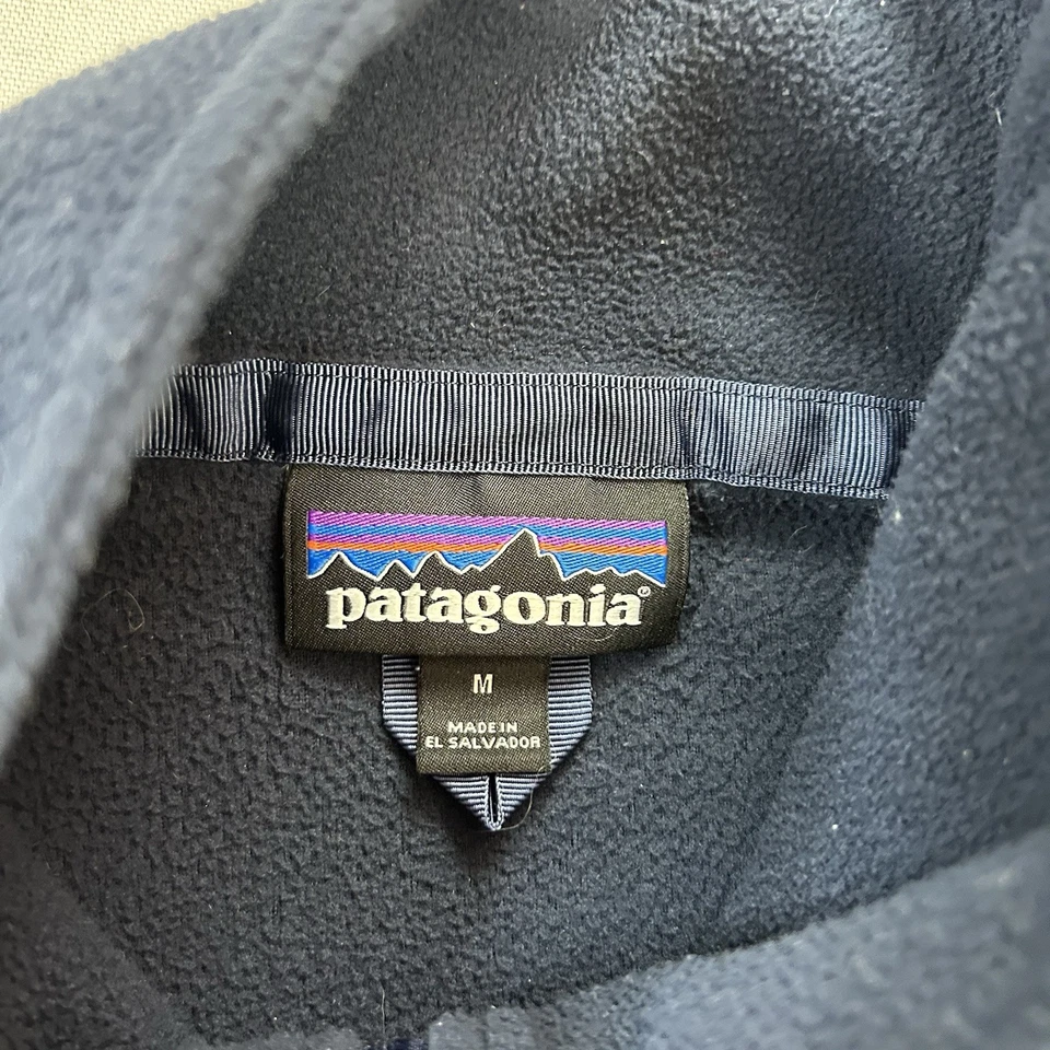 Suéter chaqueta polar Patagonia para mujer mediana cremallera completa azul marino Foto 3 de 4