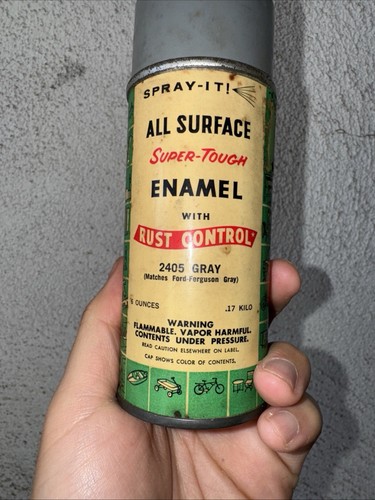 Vintage Spray-it All Surface Super Tough Enamel With Rust Control 2405 Gray Ford