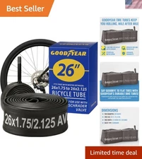 Versatile 26' Mountain Bike Inner Tube with Puncture Protection & Schrader Valve
