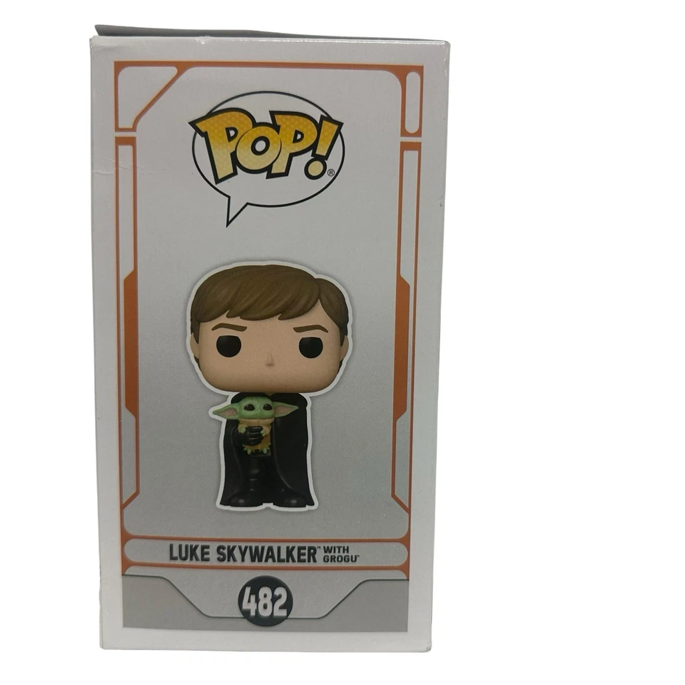 Figura Vinilo POP Star Wars Luke Skywalker con Cabeza de Bobble Grogu Nº482 12 cm de Alto Foto 4 de 4