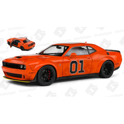 DODGE CHALLENGER R/T N.01 SCAT PACK 2023 ''GENERAL LEE TRIBUTE'' ORANGE 1:18 Solid