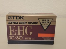 TDK EHG TC-30 VHSC Extra High Grade Camcorder Blank Tape