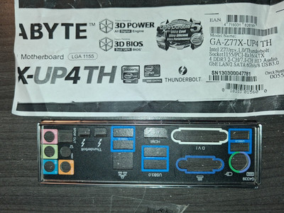 OEM I/O backplate GIGABYTE GA-Z77X-UP4 TH Motherboard Backplate