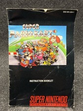 Nintendo SNES Super Mario Kart Instruction Manual Original English