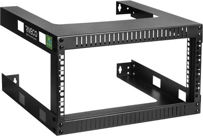 4U 19'' Wall Mount Network Rack   17.7'' Deep 2 Post Open Frame Cabinet Easy