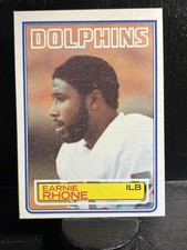 Earnie Rhone #319 1983 Topps Miami Dolphins