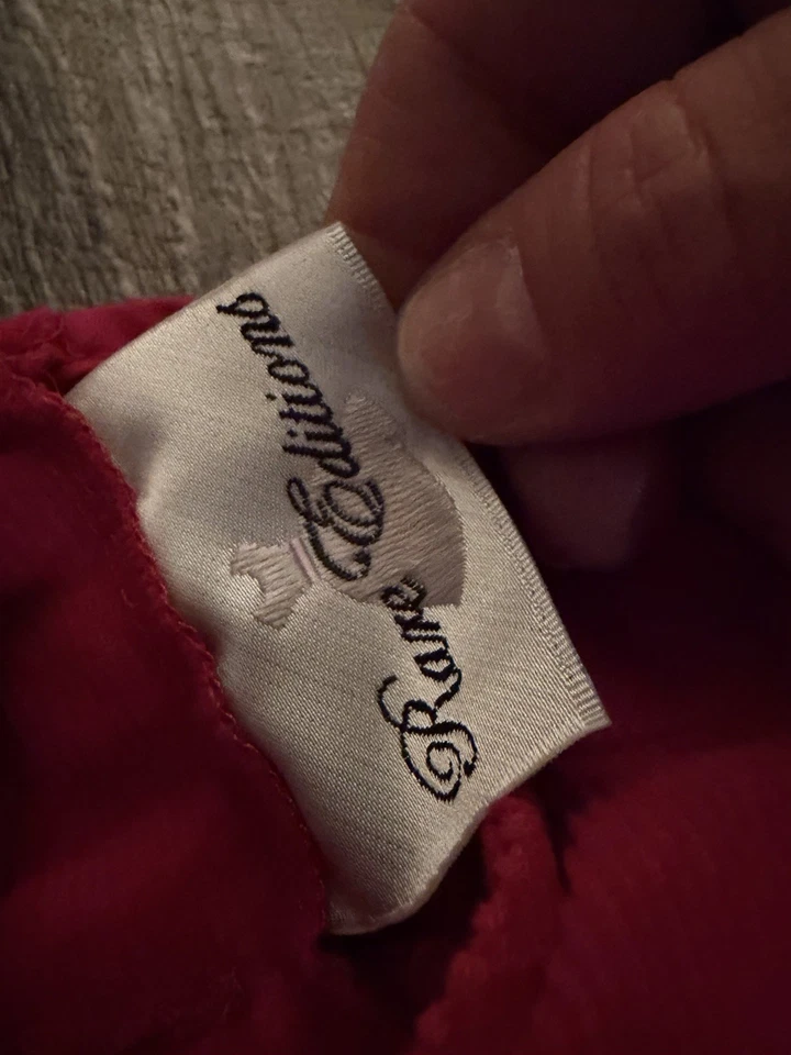 Raro Vestido Vintage Bebé Niña 12M Navidad Pana Rojo Verde Foto 4 de 4