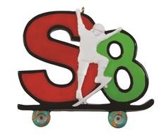 SKATEBOARD Personalized Christmas Tree Ornament