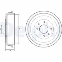 Bremstrommel Hinterachse FüR Fiat Lancia Panda VAN Ypsilon