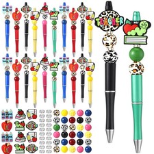 36 Sets Teacher Beadable Pen Kit Assorted Colorful Spacer Accessories DIY Bulk