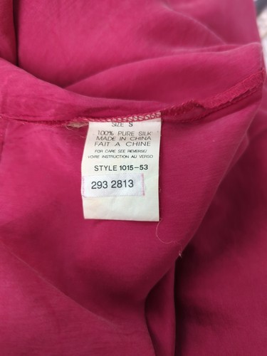 Ladies 100% Silk Sleeveless Top Blouse Size Small Pink - Picture 4 of 4