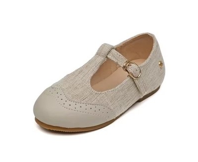 Kinder Mary Jane Schuhe beige Gr. 28/190 Kleinkind Flats Mokassin Halbschuhe First Walk