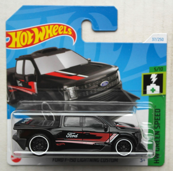 Hot Wheels Ford F-150 Lightning Custom Pickup Truck Schwarz Neu/Ovp HW Mattel-image
