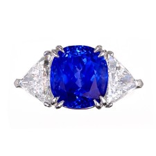 Estate Important Sri Lanka Natural No Heat 9.44ct Sapphire Diamond Ring