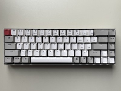 Keychron K6 Mechanical Keyboard, Red Switches, No Backlight, Beige/Gray Colorway