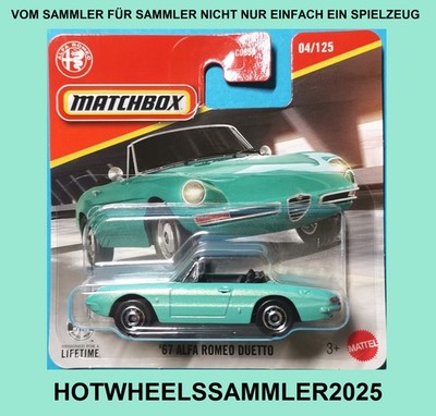 MATCHBOX ''1967 ALFA ROMEO DUETTO'' FARBE GRÜN 2026 OVP UNGEÖFFNET ANSEHEN!