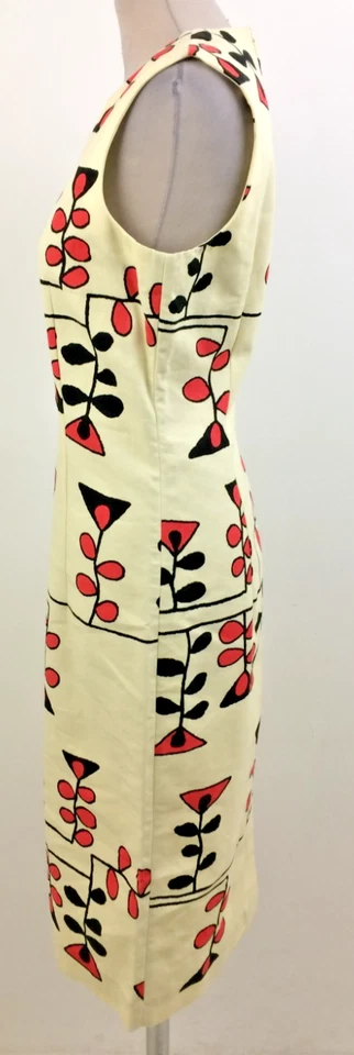 Marni Women's Dress Size M (Italian 42) Ecru Floral Sleeveless Midi New F1 - Image 3 of 4