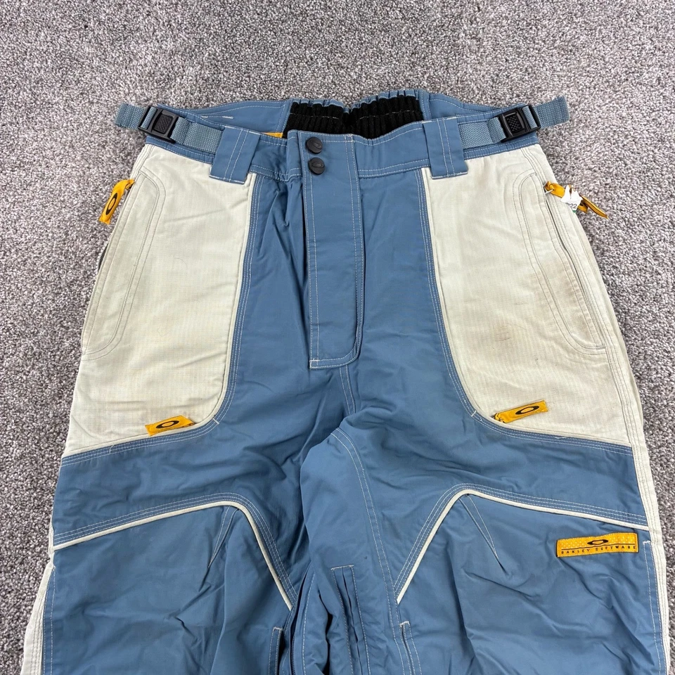 Calça de neve masculina vintage Y2K Oakley Software grande azul esqui snowboard - Imagem 2 de 4