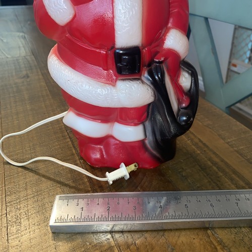 Molde soplado vintage Santa Claus Empire mesa 1968 Navidad iluminado 13" EE. UU. - Imagen 3 de 11