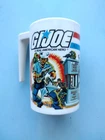 Vintage GI Joe 1985 Cup Mug Plastic Hasbro Aladdin Recondo Shipwreck Polly More