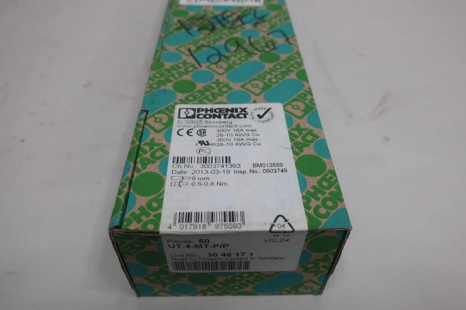 Box Of 50 Phoenix Contact UT 4-MT-P/P 3046171 Terminal Block - Image 4 of 4