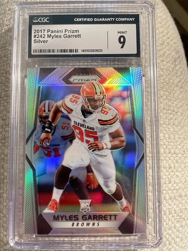 2017 Panini Prizm - Rookies Myles Garrett #242 Silver Prizm (RC) CGC 9