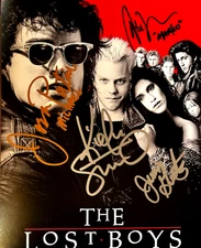 THE LOST BOYS Signed x4 (Jason Patric, Kiefer Sutherland) 8x10" Autographs w/COA