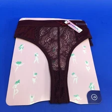 Heaven Panty Women's Medium Winered Comfy & Lacy Thong Underwear